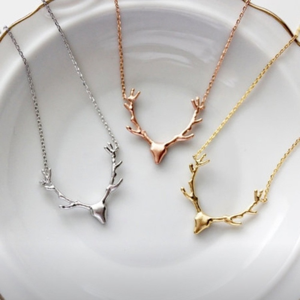 Tiny Deer Horn Necklace